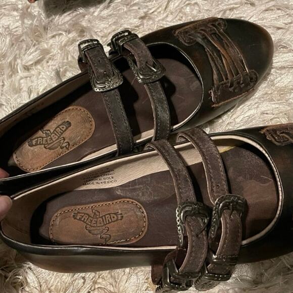 Freebird Bentley Mary Jane Flats Size 7 Western Boho - Picture 10 of 12